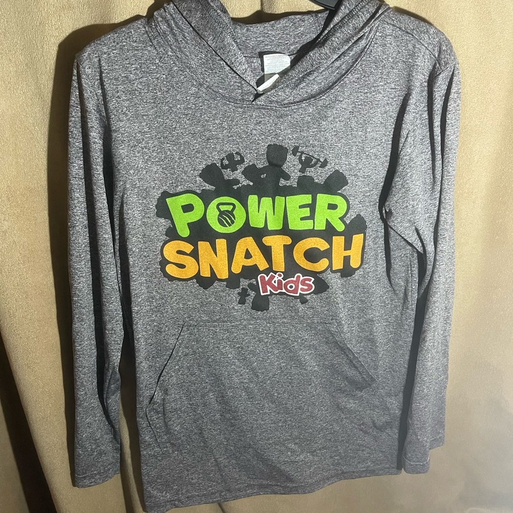 Gray Power Snatch Kids Hoodie